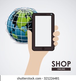Shop concept with ecommerce icons design, vector illustration eps 10