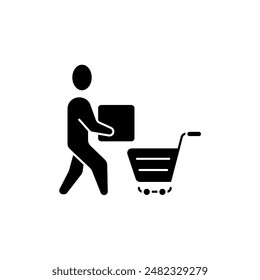 shop concept line icon. Simple element illustration. shop concept outline symbol design.