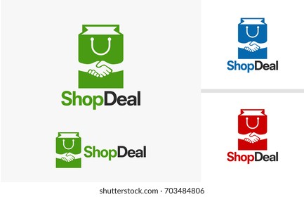 Shop Deal Logo template vector