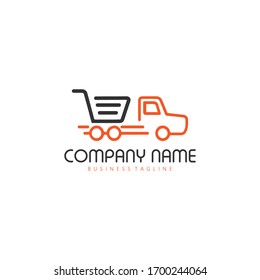 Shop Delivery Logo | Online e-commerce Business logo Template
