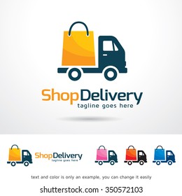 Shop Delivery Logo Template Design Vector