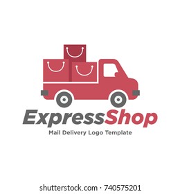 Shop Delivery Logo Template Design Vector