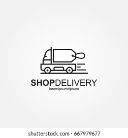 Shop Delivery Truck Logo Template . Fast Delivery Truck