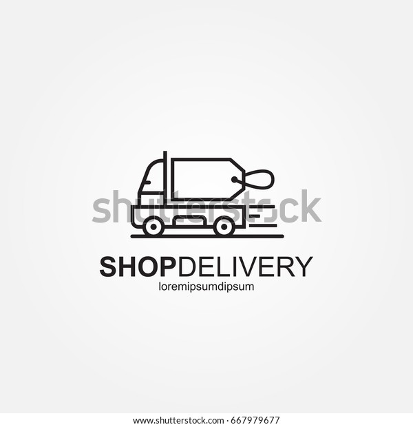 Shop\
Delivery Truck Logo Template . Fast Delivery\
Truck