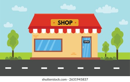 Ilustração de vetor de design de loja para uso.