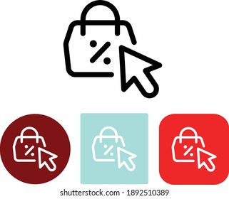 Shop discount with the Arrow Cursor Vector Icon