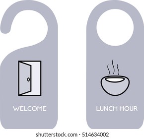 Shop door handle banner
