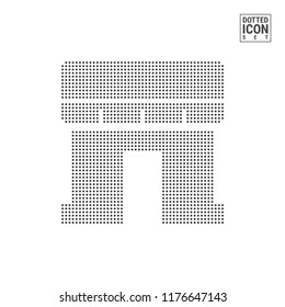 Shop Dot Pattern Icon. Awning Dotted Icon Isolated on White. Vector Background, Design Template. Can Be Used for Advertising, Web and Mobile UI.