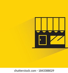 shop drop shadow on yellow background