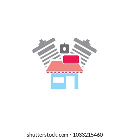 Shop Engine Logo icon Design