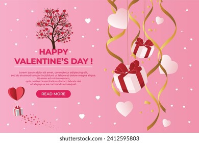 Shop exclusive Valentine's Day banner templates! Express love with captivating designs. Perfect for social media, blogs, and websites. ❤️