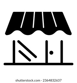 Shop facade solid icon, Bakery concept, Baking shop building sign on white background, Bread store icon in glyph style for mobile concept and web design. Vector graphics
