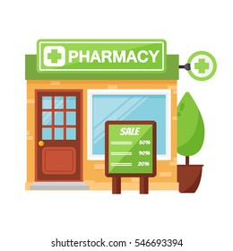 Shop facade vector.