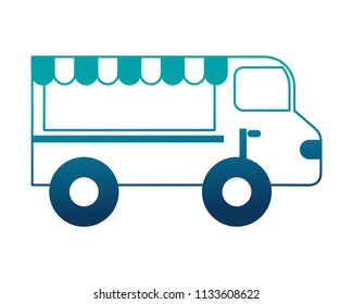 shop fast food truck isolated icon