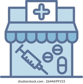 Shop Filled Blue Tone Icon