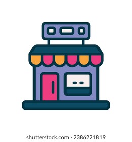 shop filled color icon. vector icon for your website, mobile, presentation, and logo design.