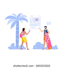 ilustración vectorial de concepto de búsqueda de tiendas. diseño de estilo plano