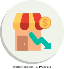 Icono de estilo de círculo plano
