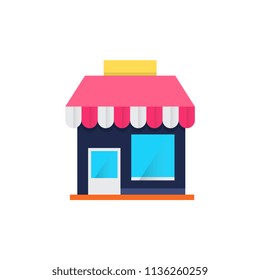  Shop flat icon.