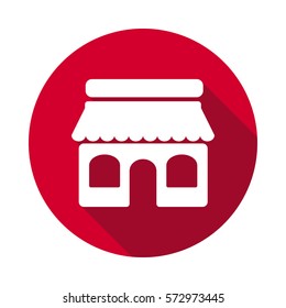 Shop flat icon. Store picture