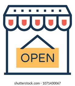 
Shop Flat and Line Icon
