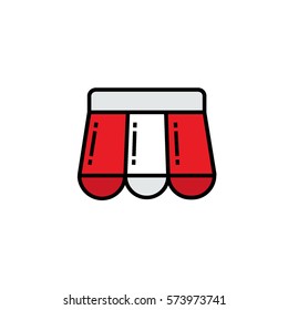 Shop flat line icon