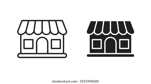 Shop flat simple vector symbols illustration.