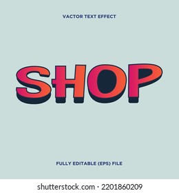 shop font design vector text effect - Shutterstock ID 2201860209