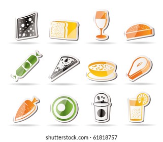 Shop, food and drink icons 2 - vector icon set