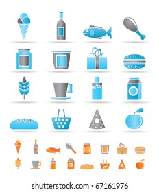 shop, food and drink icons - vector icon set