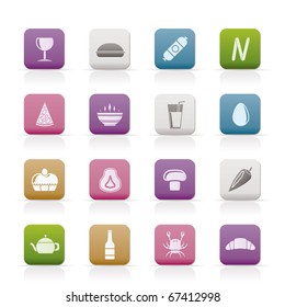 shop, food and drink icons - vector icon set 2