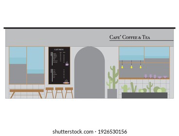 Shop front cafe modern design