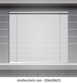 Shop Front. Exterior horizontal windows empty for your store 