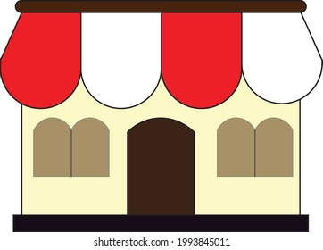 A shop front - Illustration , vector, icon
