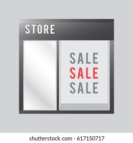 Shop front or store view vector illustration