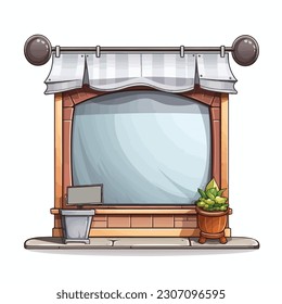 Shop front vector isolated on white
