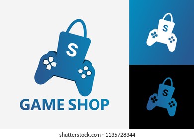 Shop Game Logo Template Design Vector, Emblem, Design Concept, Creative Symbol, Icon