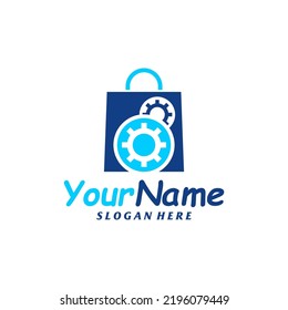 Shop Gear Logo Design Template. Shop logo concept vector. Creative Icon Symbol