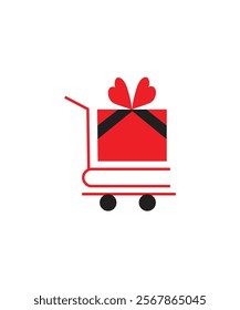 Shop Gift Logo with Trolley, Online Shopping Gift Logo Templates