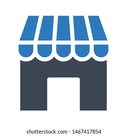 shop glyph colour vector icon