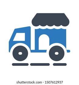shop glyph colour vector icon