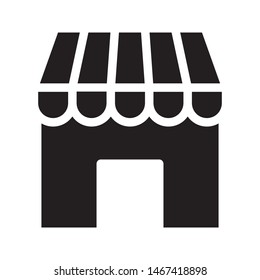 shop glyph flat vector icon
