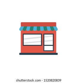 shop glyph flat vector icon