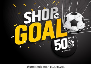 shop for goal sale, vector illustration, you can place relevant content on the area.