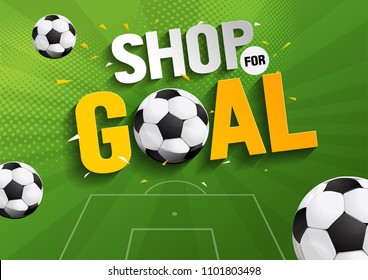 shop for goal sale, vector illustration, you can place relevant content on the area.