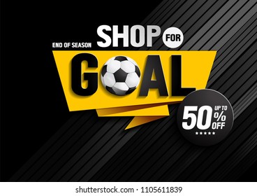 shop for goal sale, vector illustration, you can place relevant content on the area.