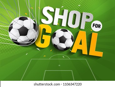 shop for goal sale, vector illustration, you can place relevant content on the area.