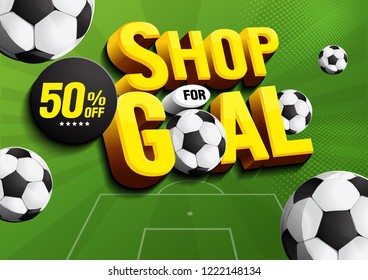 shop for goal sale, vector illustration, you can place relevant content on the area.