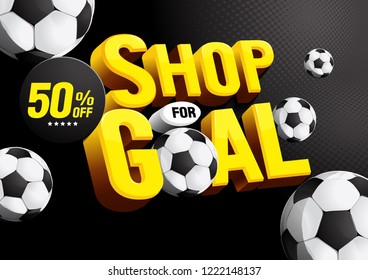 shop for goal sale, vector illustration, you can place relevant content on the area.