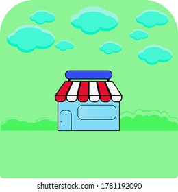 Shop. Graphic template. Vector illustration